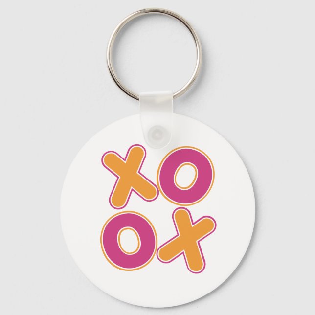 Squared XOXO Key Ring (Front)