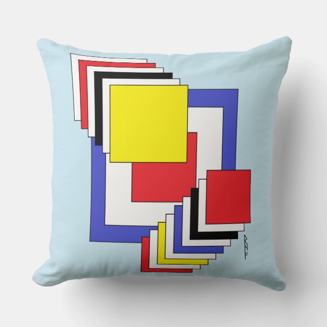 Squares Abstract Cushion (Front)