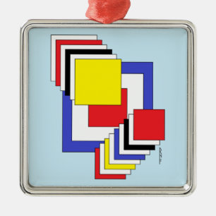 Squares Abstract Metal Ornament