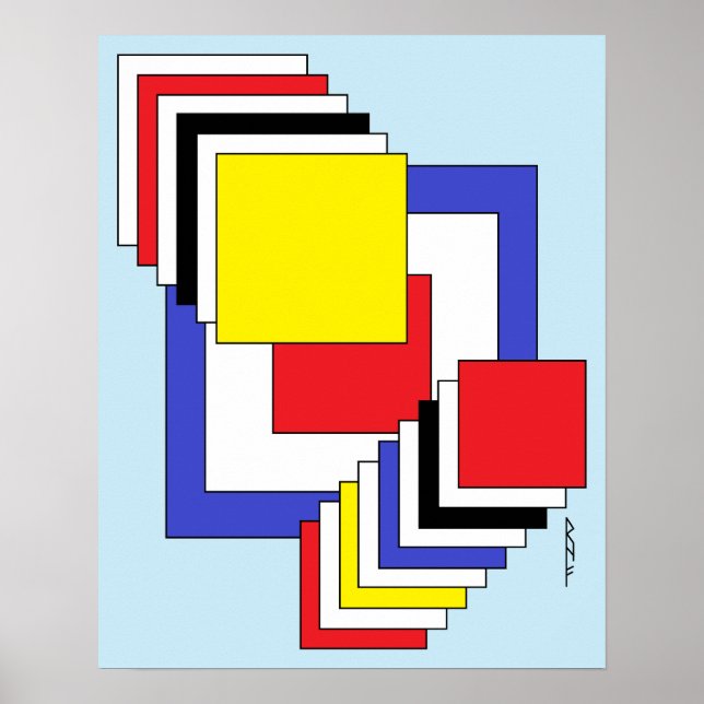 Squares Abstract Poster (Front)