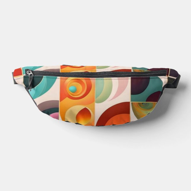 Squares Abstract Retro Modern Collection Bum Bags (Lay Down)