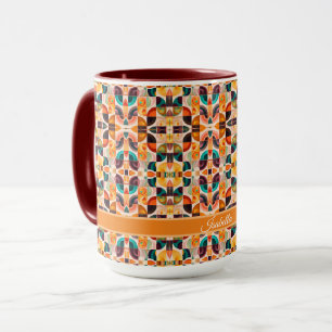 Squares Abstract Retro Modern Collection Mug