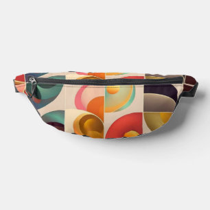 Squares Abstract Retro Trendy Collection Bum Bags