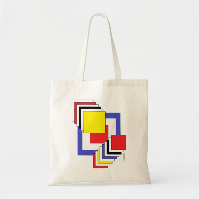 Squares Abstract Tote Bag (Front)