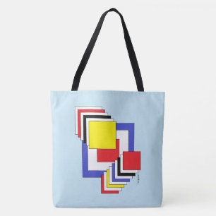 Squares Abstract Tote Bag