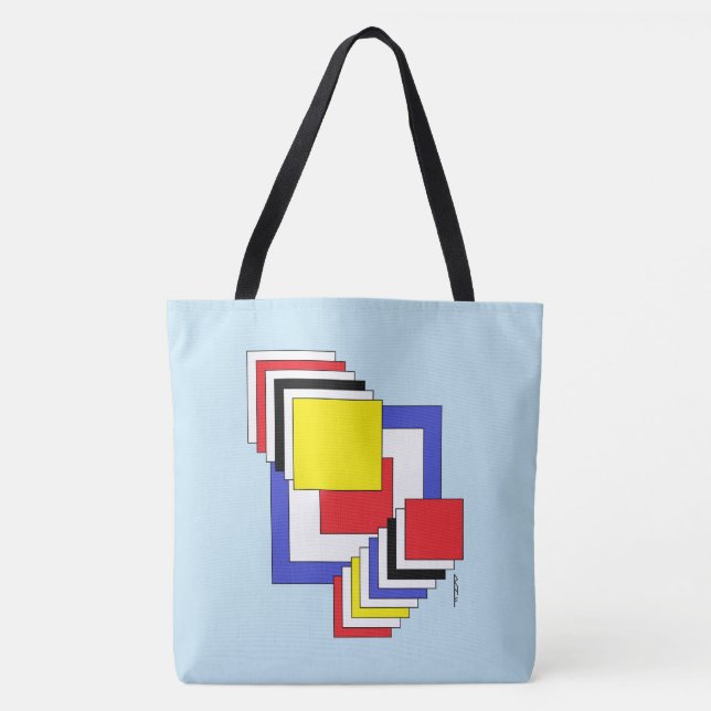 Squares Abstract Tote Bag (Front)