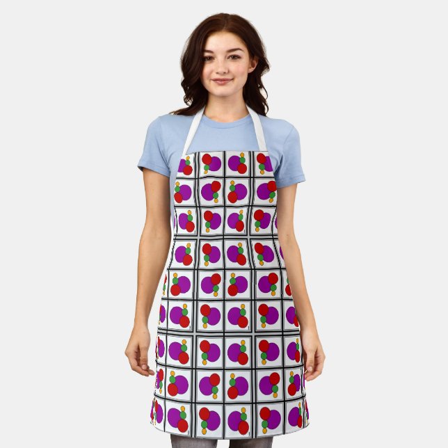 Squares and Circles Abstract Apron (Worn)