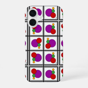 Squares and Circles Abstract iPhone 16 Case
