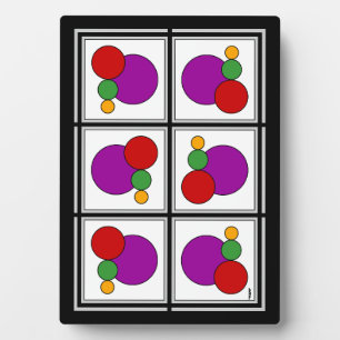 Squares and Circles Abstract Plaque