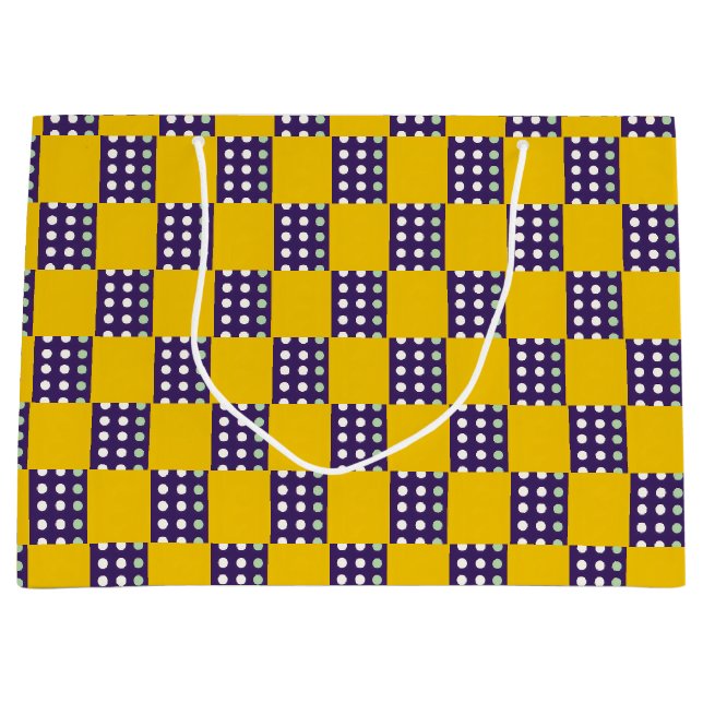 Squares and dots large gift bag (Front)