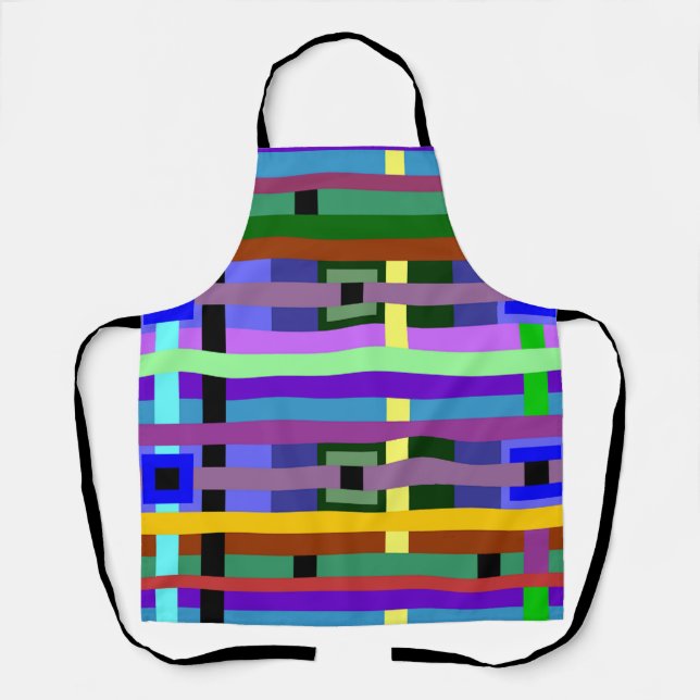 Squares and Lines Allover Apron (Front)