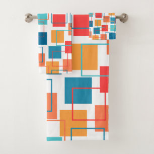 Squares and Outlines  Bath Towel Set