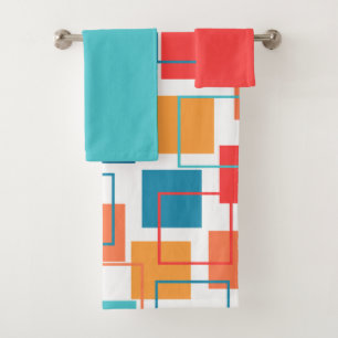 Squares and Outlines  Bath Towel Set