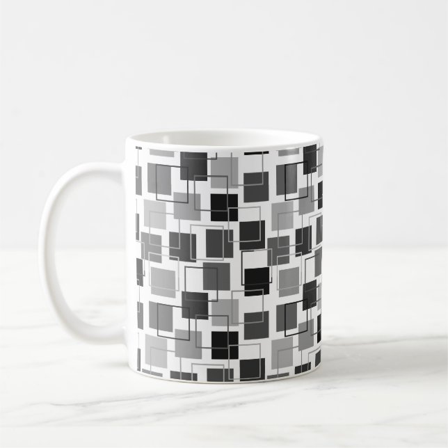 Squares and Outlines  Coffee Mug (Left)