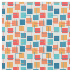 Squares and Outlines Fabric