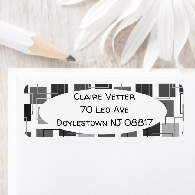 Squares and Outlines  Return Address Label (Insitu)