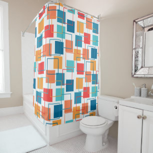 Squares and Outlines  Shower Curtain