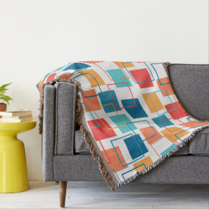 Squares and Outlines  Throw Blanket