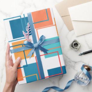 Squares and Outlines Wrapping Paper