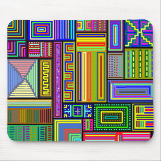 Squares and Rectangles mousepad multicolored