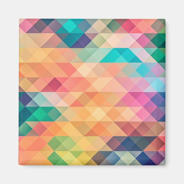 Squares and Tiles Pattern Magnet (Front)