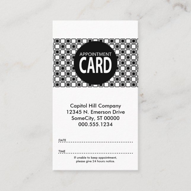 squares appointment card (Front)