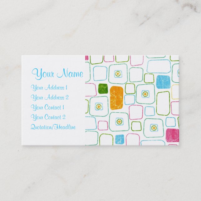 Squares - Customised Business Card (Front)