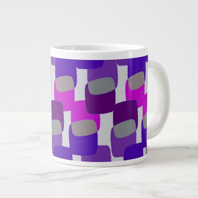 Squares Large Coffee Mug (Front Right)