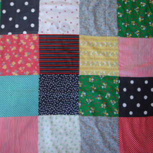 squares of colourful vintage fabric patchwork l th thermal tumbler