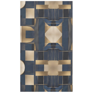 Squares on Blue AI art Tablecloth