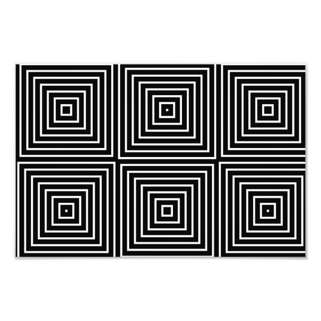 Squares optical illusion photo print (Front)