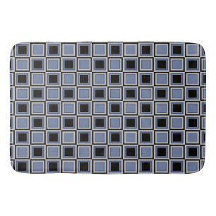 Squares pattern bath mat