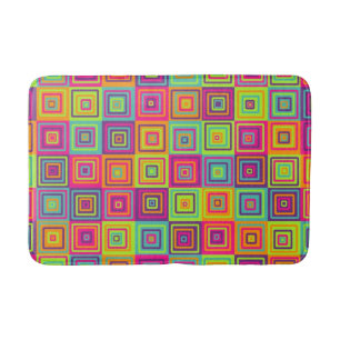 Squares Pattern Bath Mat
