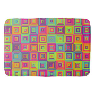 Squares Pattern Bath Mat