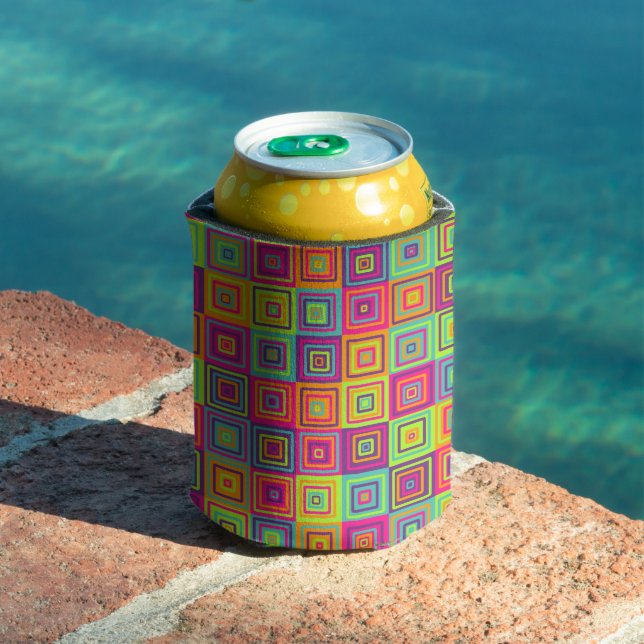 Squares Pattern Can Cooler (In Situ Pool)