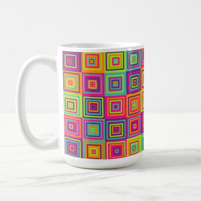 Squares Pattern Coffee Mug (Left)