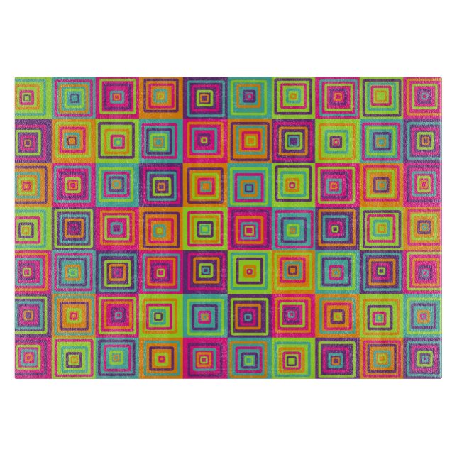 Squares Pattern Cutting Board (Front)