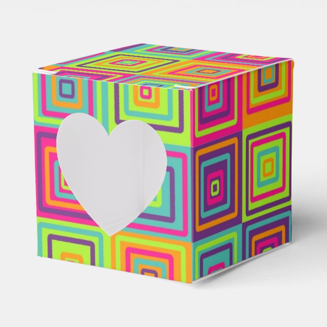 Squares Pattern Favour Box (Front Side)