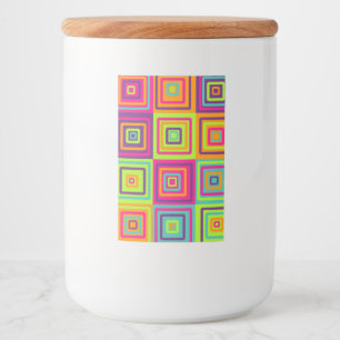 Squares Pattern Food Label