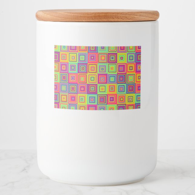 Squares Pattern Food Label (Front)