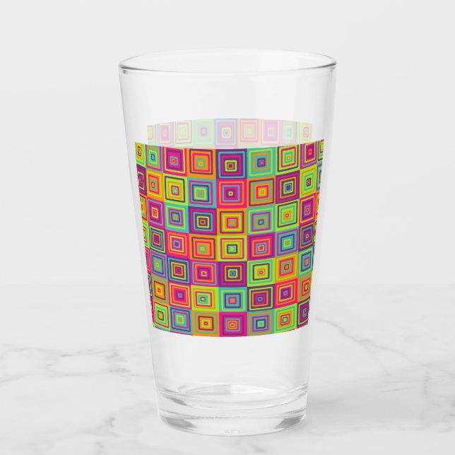 Squares Pattern Glass (Front)