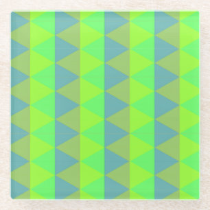 Squares pattern glass coaster