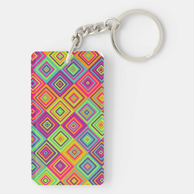 Squares Pattern Key Ring (Back)