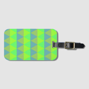 Squares pattern luggage tag