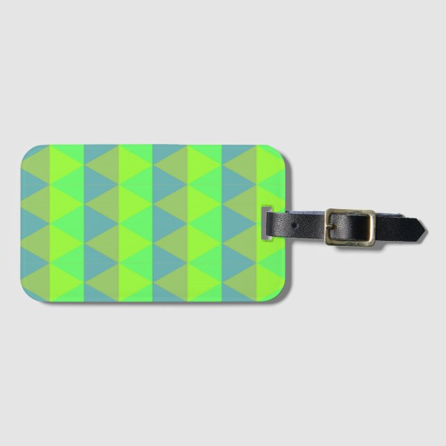 Squares pattern luggage tag (Front Horizontal)