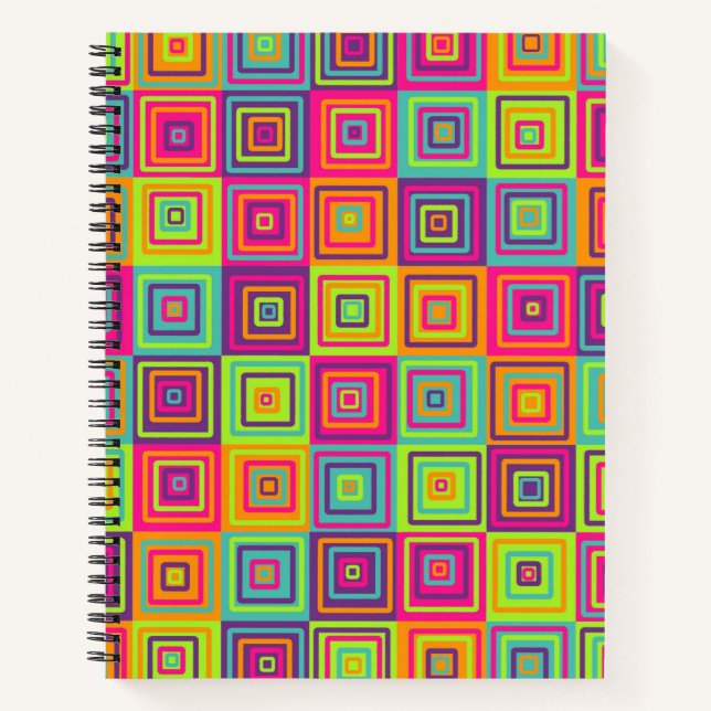 Squares Pattern Notebook (Front)