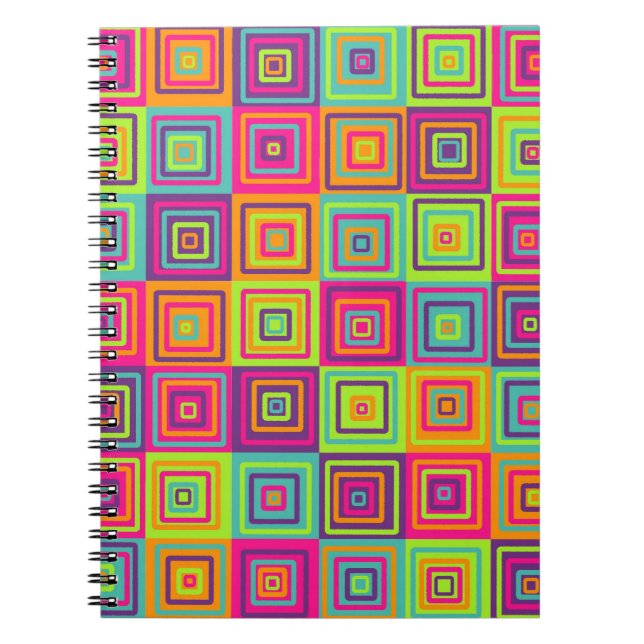 Squares Pattern Notebook (Front)