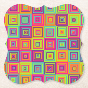 Squares Pattern Paper Coaster