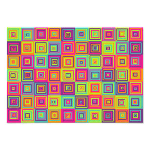 Squares Pattern Photo Print