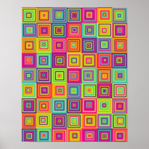 Squares Pattern Poster